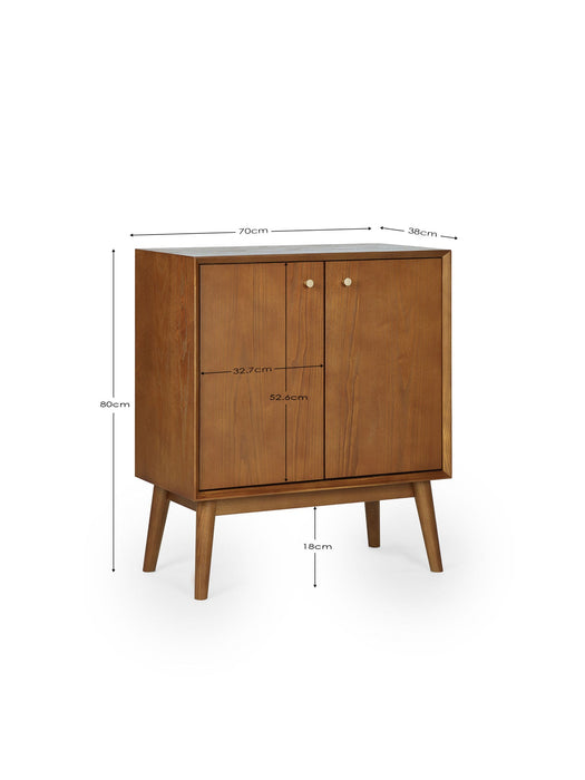 Amelie Small Sideboard – Cherry Ash Retro Design - Luminex FurnitureSideboardLOW007