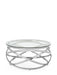 Anara Glass & Swirl Metal Coffee Table - Luminex FurnitureCoffee TableVIE001