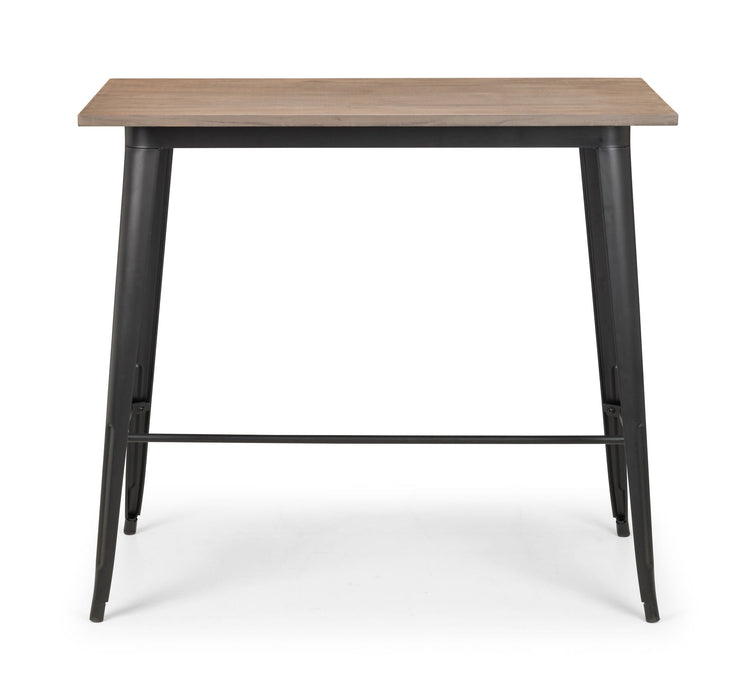 Arabella Bar Table – Mocha Elm & Black Industrial Design - Luminex FurnitureDining TableGRA302