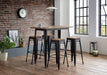 Arabella Bar Table – Mocha Elm & Black Industrial Design - Luminex FurnitureDining TableGRA302