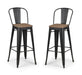Arabella Metal Bar Stools – Set of 2 - Luminex FurnitureStoolGRA303