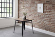 Arabella Square Dining Table | Mocha Elm & Black Industrial Style - Luminex FurnitureDining TableGRA306