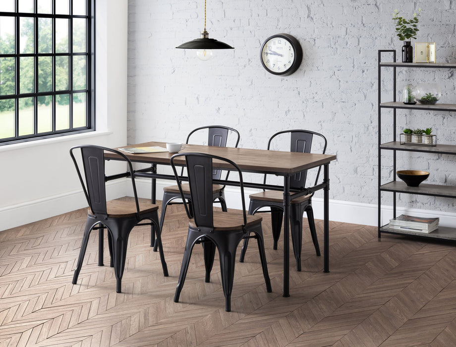 Arabella Tolix Style Dining Chairs – Set of 4 - Luminex FurnitureChairsGRA309