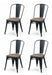 Arabella Tolix Style Dining Chairs – Set of 4 - Luminex FurnitureChairsGRA309