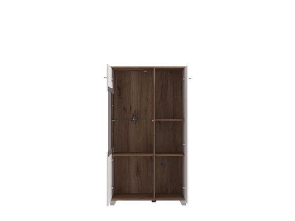 Ardella High Gloss & Oak Effect Low Display Cabinet - LuminexFurnitureDrinks Cabinet, Living, Dining3448