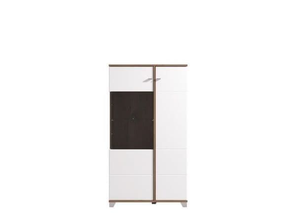 Ardella High Gloss & Oak Effect Low Display Cabinet - LuminexFurnitureDrinks Cabinet, Living, Dining3448