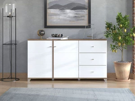 Ardella High Gloss & Oak Effect Sideboard - LuminexFurnitureSideboard3442