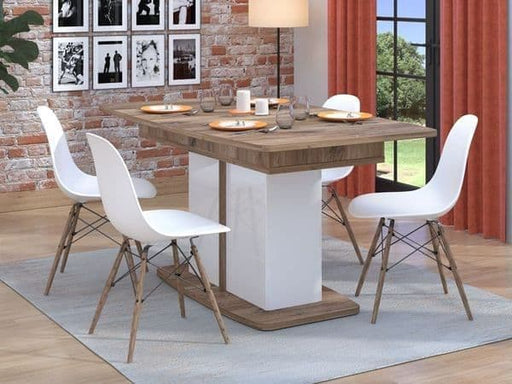 Ardella High Gloss & Oak Extending Dining Table - LuminexFurnitureDining Table3440