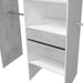 Ardenza Concrete Grey & White Open Door Wardrobe - Luminex FurnitureWardrobe3200