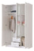 Arlen 3 - Door Wardrobe – White with Mirrored Centre - LuminexFurnitureWardrobe3047