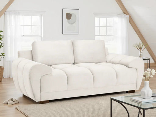 Arlington Cream 2 Seater Sofa - Chenille Velvet - Luminex FurnitureSofasazzuro_sofa_cream_2_seater