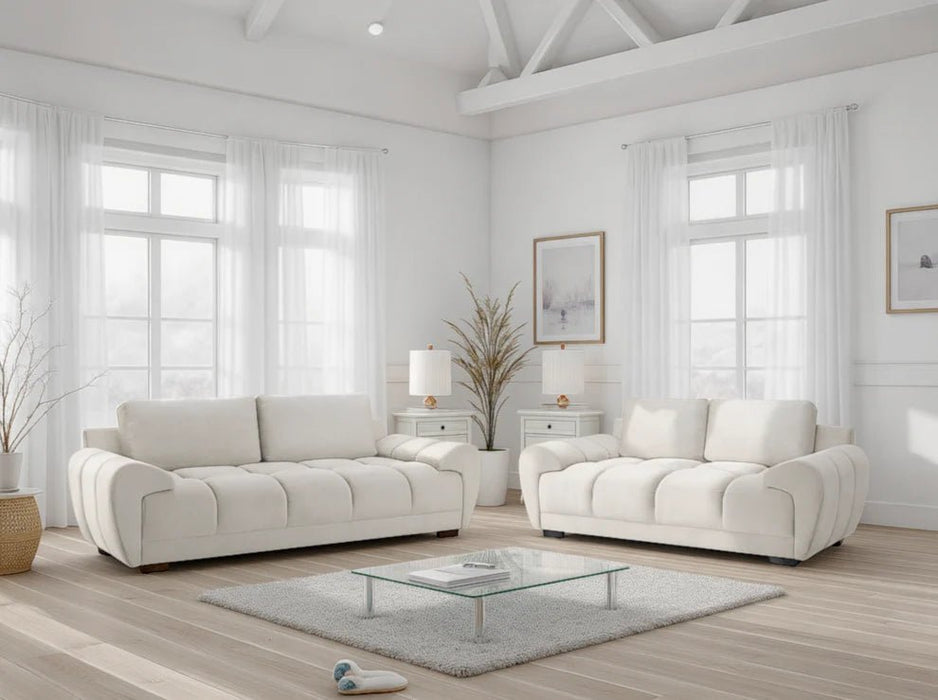 Arlington Cream 3+2 Seater Sofa Set - Luminex FurnitureSofasazzuro_sofa_cream_3+2_set