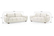 Arlington Cream 3+2 Seater Sofa Set - Luminex FurnitureSofasazzuro_sofa_cream_3+2_set