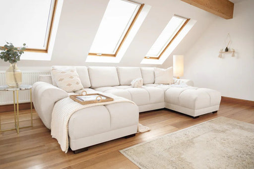 Arlington Cream U - Shape Corner Sofa - Luminex FurnitureSofasazzuro_sofabed_ushape_cream