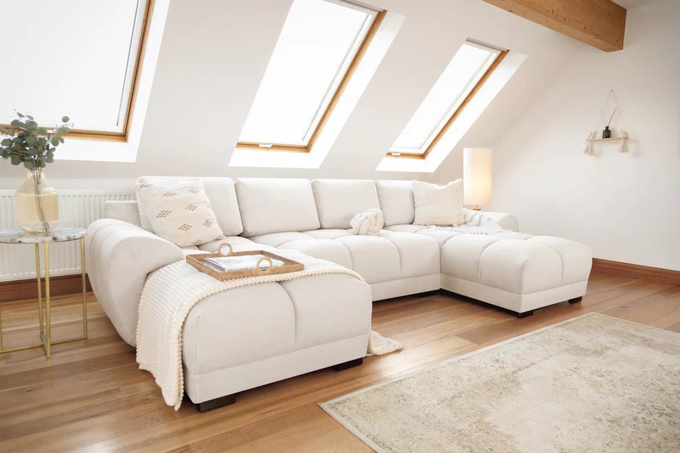 Arlington Cream U - Shape Corner Sofa - Luminex FurnitureSofasazzuro_sofabed_ushape_cream