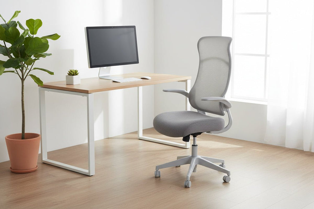 Arnold Grey Mesh Office Chair – Ergonomic & Adjustable - Luminex FurnitureOffice ChairARC001