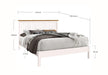 Ascot White Wooden Bed Frame - Luminex FurnitureBedASCOT3WHITE