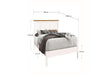 Ascot White Wooden Bed Frame - Luminex FurnitureBedASCOT3WHITE