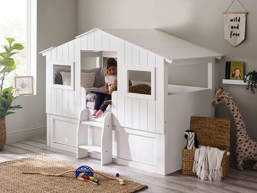 Ashford Treehouse Mid Sleeper Bed with Storage – White - Luminex FurnitureMid SleepersACO001
