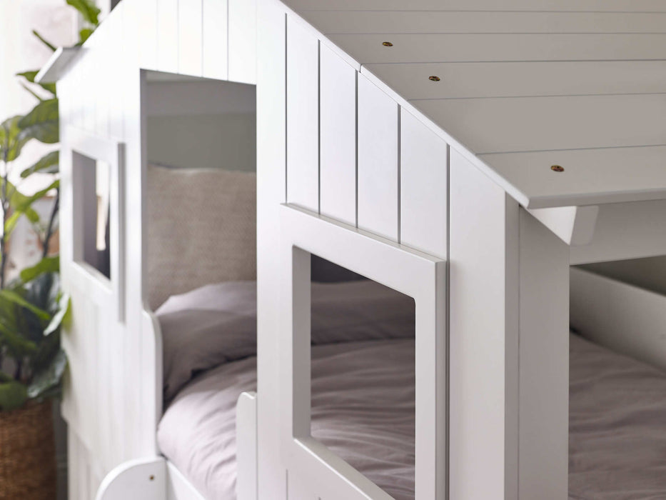 Ashford Treehouse Mid Sleeper Bed with Storage – White - Luminex FurnitureMid SleepersACO001