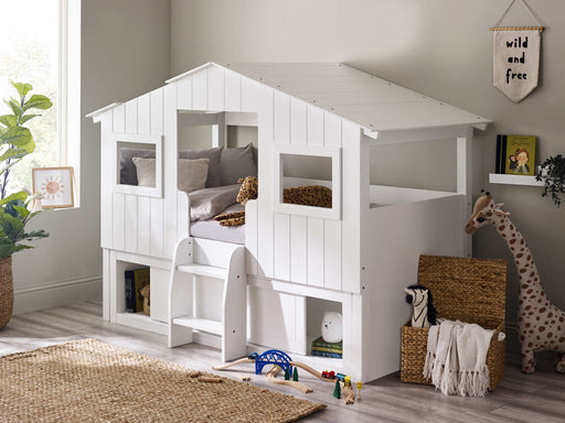 Ashford Treehouse Mid Sleeper Bed with Storage – White - Luminex FurnitureMid SleepersACO001