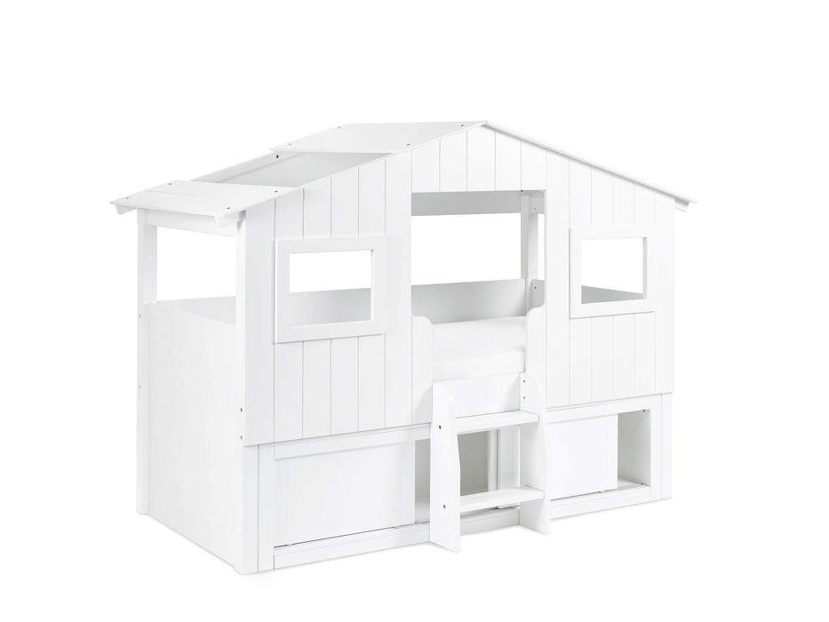Ashford Treehouse Mid Sleeper Bed with Storage – White - Luminex FurnitureMid SleepersACO001