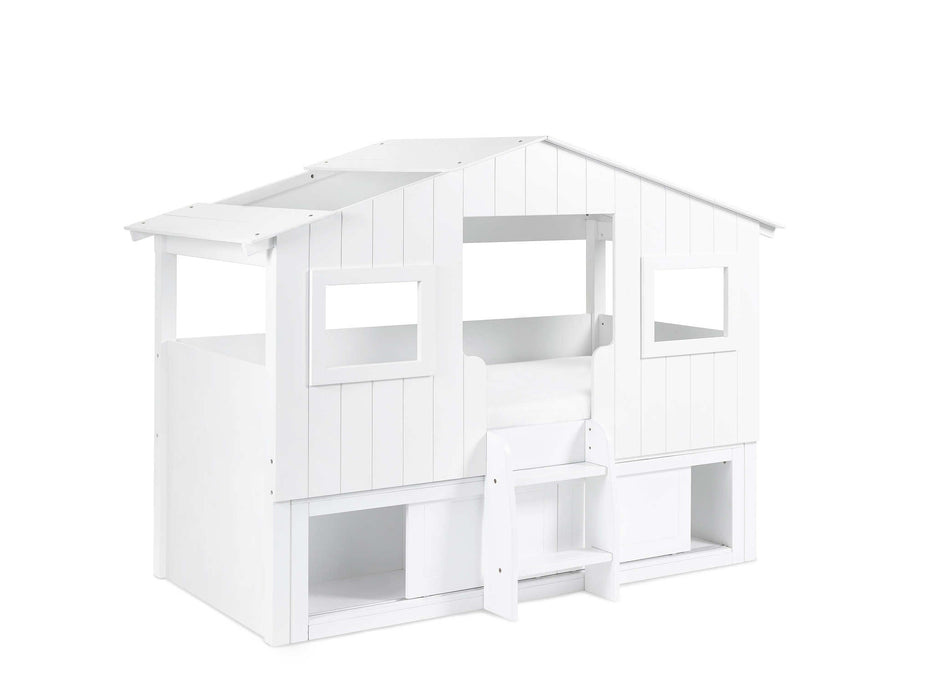 Ashford Treehouse Mid Sleeper Bed with Storage – White - Luminex FurnitureMid SleepersACO001