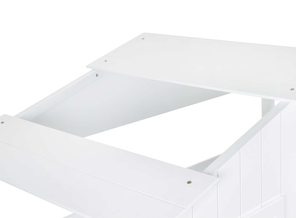 Ashford Treehouse Mid Sleeper Bed with Storage – White - Luminex FurnitureMid SleepersACO001