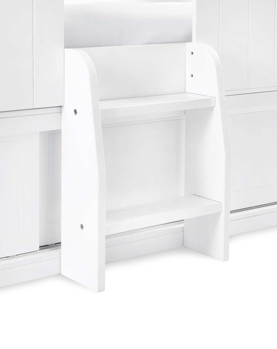 Ashford Treehouse Mid Sleeper Bed with Storage – White - Luminex FurnitureMid SleepersACO001