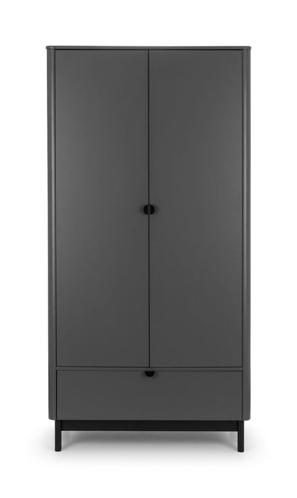 Ashmere 2 Door 1 Drawer Wardrobe in Storm Grey - Luminex FurnitureWardrobeCHL005