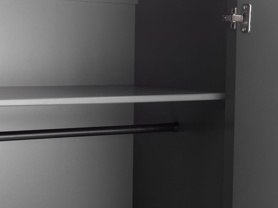 Ashmere 2 Door 1 Drawer Wardrobe in Storm Grey - Luminex FurnitureWardrobeCHL005