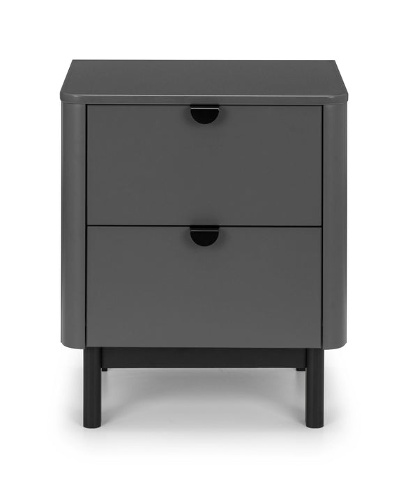 Ashmere 2 Drawer Bedside in Storm Grey - Luminex FurnitureBedside TableCHL002