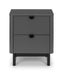 Ashmere 2 Drawer Bedside in Storm Grey - Luminex FurnitureBedside TableCHL002