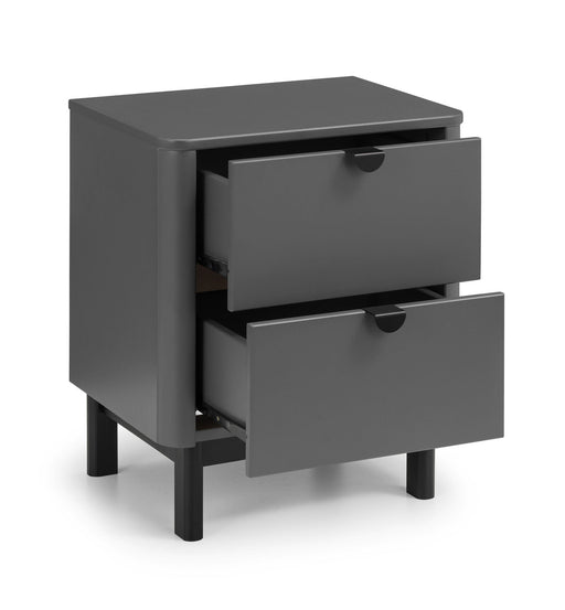 Ashmere 2 Drawer Bedside in Storm Grey - Luminex FurnitureBedside TableCHL002