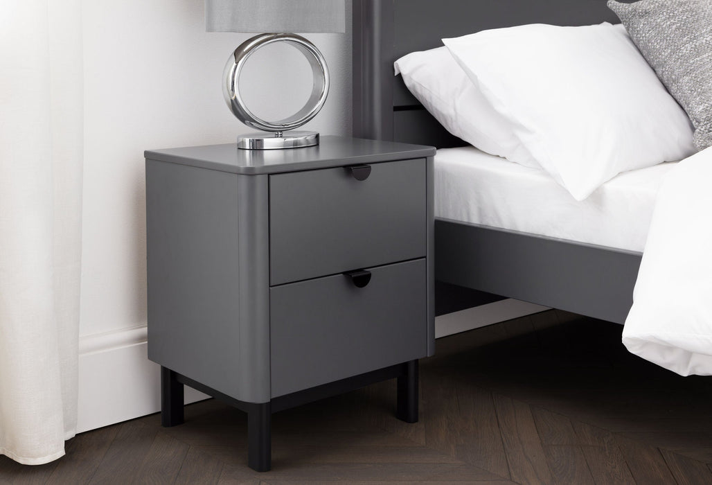 Ashmere 2 Drawer Bedside in Storm Grey - Luminex FurnitureBedside TableCHL002