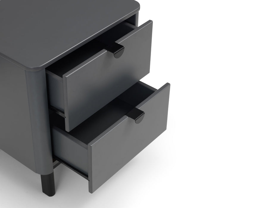 Ashmere 2 Drawer Bedside in Storm Grey - Luminex FurnitureBedside TableCHL002