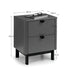 Ashmere 2 Drawer Bedside in Storm Grey - Luminex FurnitureBedside TableCHL002