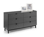 Ashmere 6 Drawer Wide Chest in Storm Grey - Luminex FurnitureChest of drawersCHL004