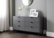 Ashmere 6 Drawer Wide Chest in Storm Grey - Luminex FurnitureChest of drawersCHL004