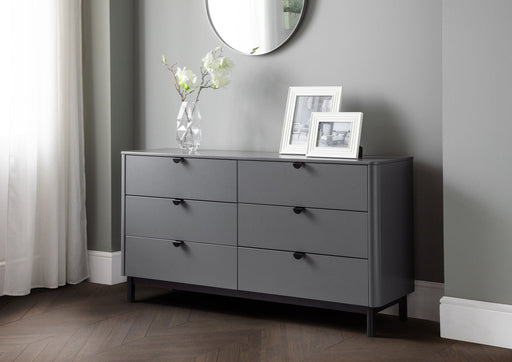 Ashmere 6 Drawer Wide Chest in Storm Grey - Luminex FurnitureChest of drawersCHL004