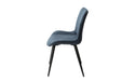Aspen Blue Cord Dining Chair Pair – Diamond Stitch & Black Legs - LuminexFurnitureChairsASCH15 - BCF