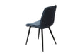 Aspen Blue Cord Dining Chair Pair – Diamond Stitch & Black Legs - LuminexFurnitureChairsASCH15 - BCF