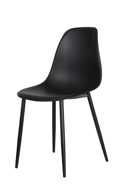 Aspen Curve Chair Black Plastic Seat With Metal Legs (pair) - LuminexFurnitureChairsASCH21 - BK