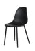 Aspen Curve Chair Black Plastic Seat With Metal Legs (pair) - LuminexFurnitureChairsASCH21 - BK