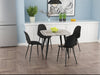 Aspen Curve Chair Black Plastic Seat With Metal Legs (pair) - LuminexFurnitureChairsASCH21 - BK