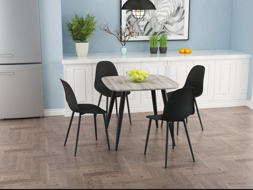 Aspen Curve Chair Black Plastic Seat With Metal Legs (pair) - LuminexFurnitureChairsASCH21 - BK