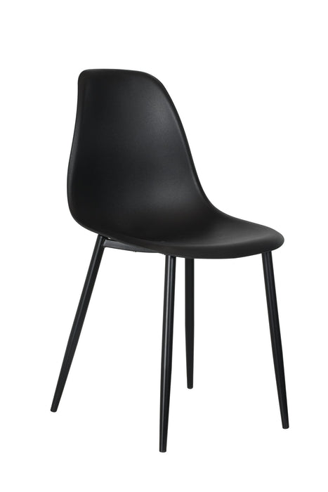 Aspen Curve Chair Black Plastic Seat With Metal Legs (pair) - LuminexFurnitureChairsASCH21 - BK