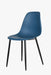 Aspen Curve Chair, Blue Plastic Seat With Black Metal Legs (pair) - LuminexFurnitureChairsASCH21 - BL