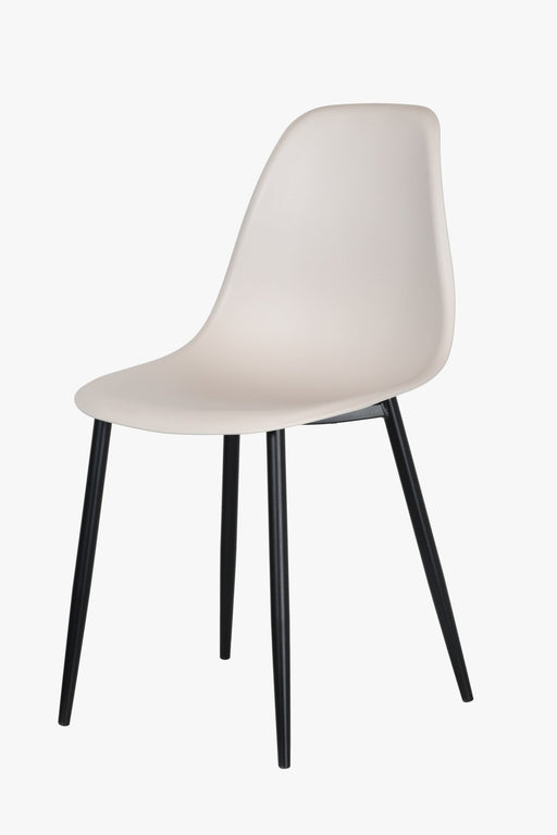 Aspen Curve Chair, Calico Plastic Seat With Black Metal Legs (pair) - LuminexFurnitureChairsASCH21 - CL
