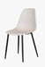 Aspen Curve Chair, Calico Plastic Seat With Black Metal Legs (pair) - LuminexFurnitureChairsASCH21 - CL